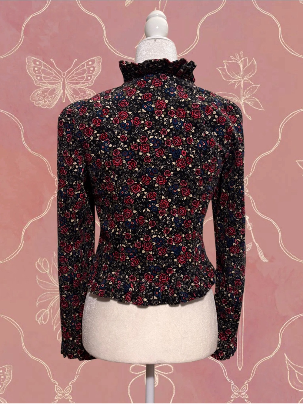 Archive Betsey Johnson Rosebud Corduroy Jacket - Picture 2 of 6